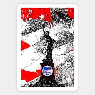 July 4th 1776 independence day liberty ink Magnet